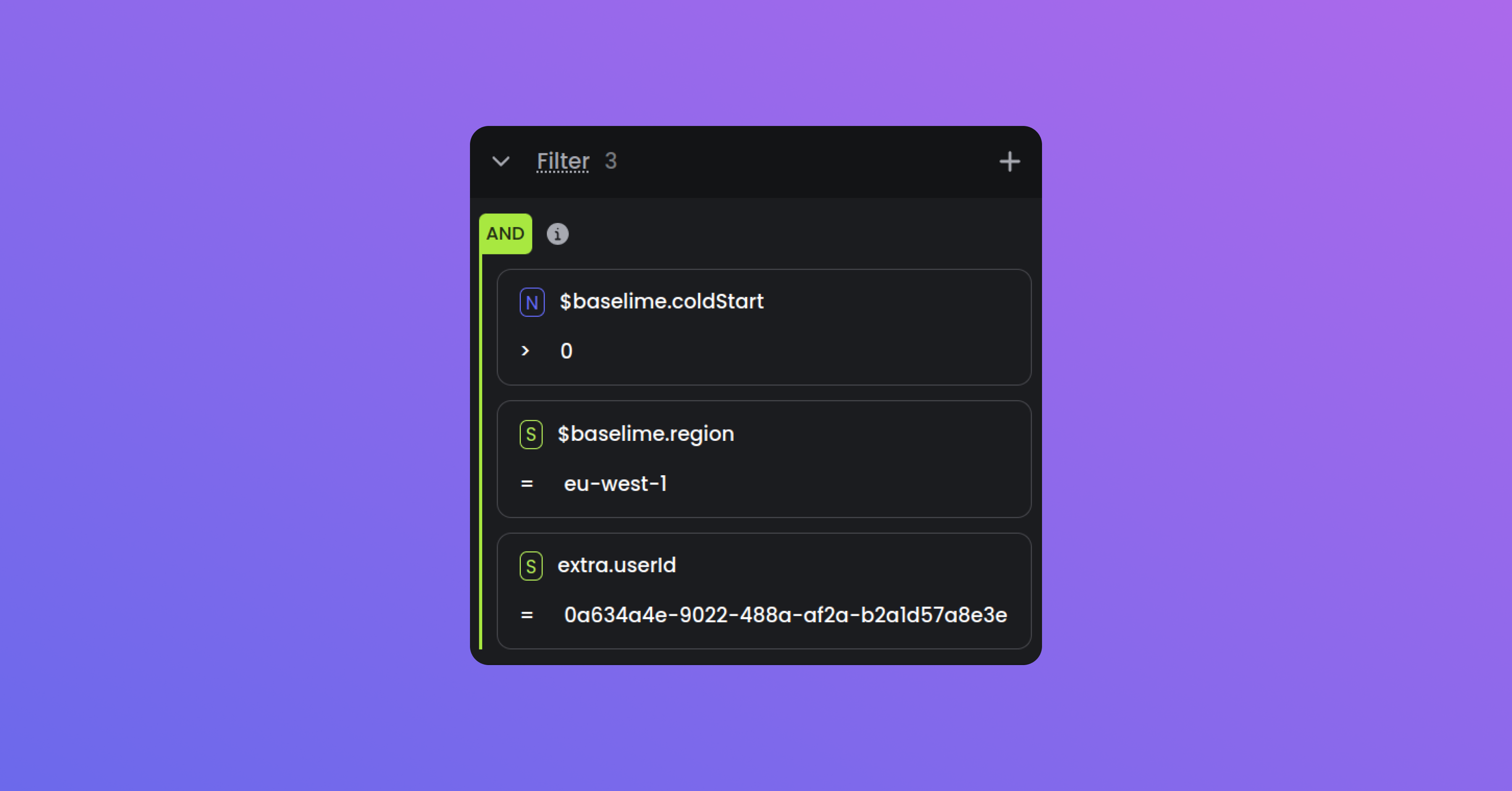 Baselime filters query builder